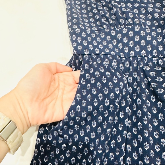 Stitch Fix Kaileigh Rica Knit Crop Navy Pattern Jumpsuit - Picture 4 of 8